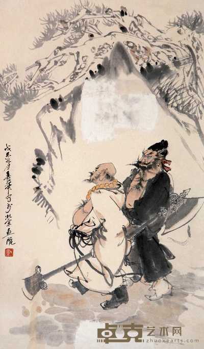 刘春华 人物 立轴 68×40cm